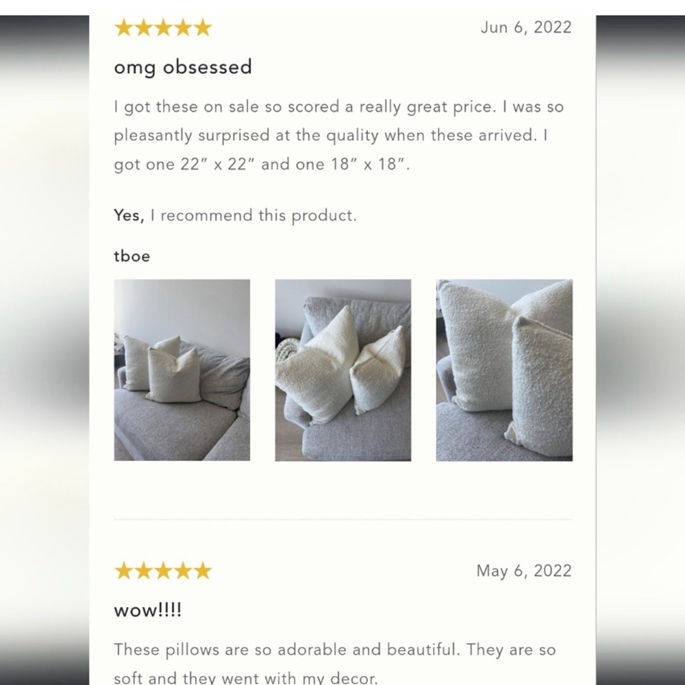 Anthropologie boucle square pillow 22x22 - Picture 4 of 7